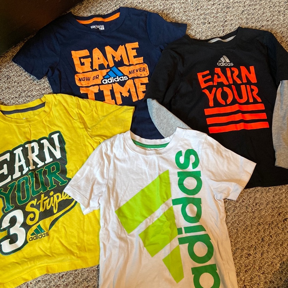 Lot of 4 boys adidas tshirts